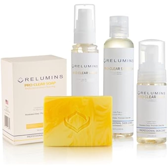 RELUMINS PRO CLEAR SKINCARE GIFT SET FOR WOMEN  4-IN-1 ACNE SYSTEM + TOOL KIT  PAMPERING BIRTHDAY GIFT FOR MOTHER, SISTER, GIRLFRIEND  CLEAR SKIN CARE - Image 3